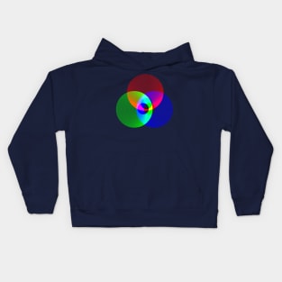 Red Green Blue Light Color Model with Repeat Lines Kids Hoodie